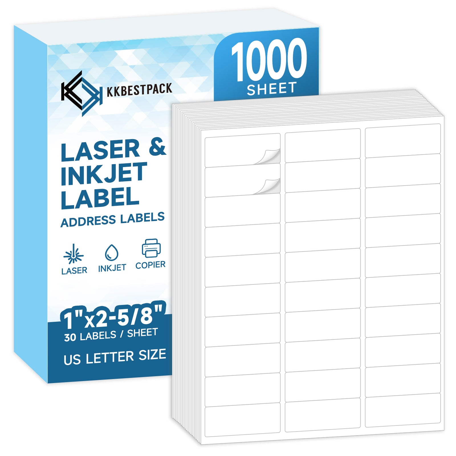 30 Up Shipping Address Labels | Laser, Inkjet & Thermal Labels