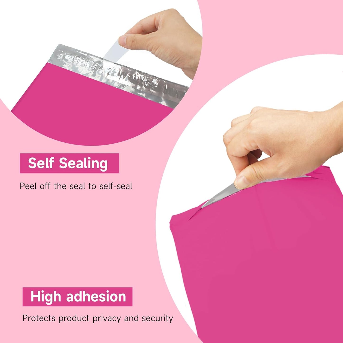 12 x 15.5 Poly Mailers Shipping Envelopes (Pink)