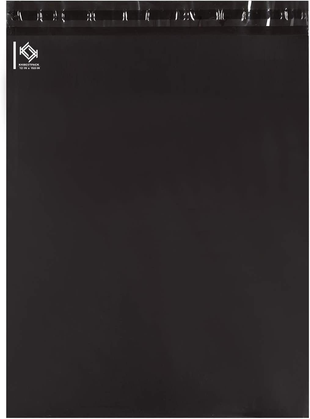 Poly Mailer Envelopes Shipping Bags Self Adhesive Waterproof Bags (Black), 12x15.5 500pc - KKBESTPACK