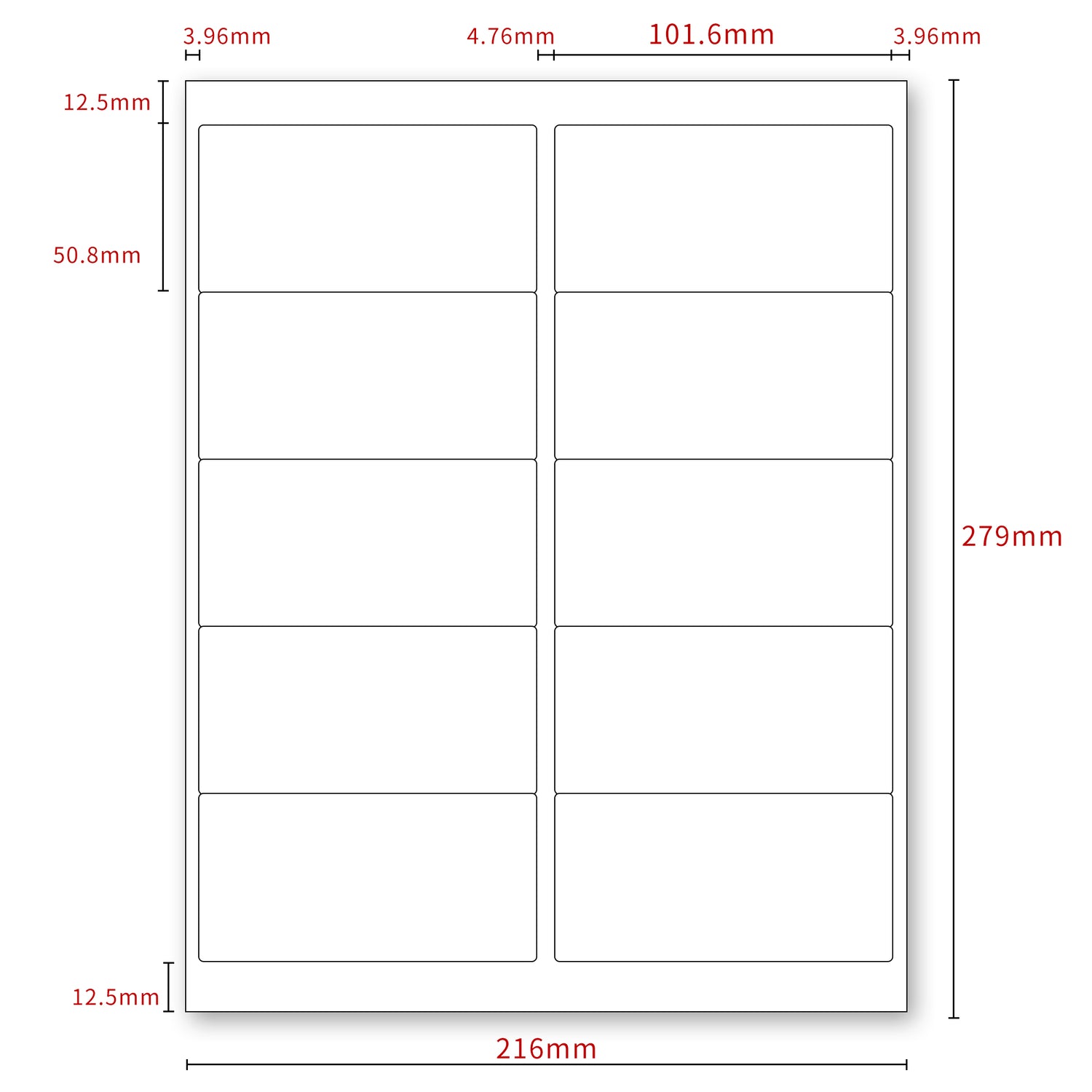 10 UP - Shipping Address Labels - 2" x 4" - KKBESTPACK