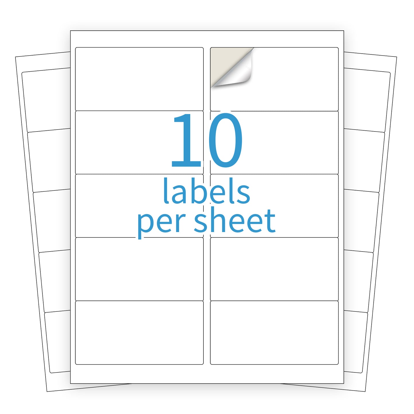 10 UP - Shipping Address Labels - 2" x 4" - KKBESTPACK