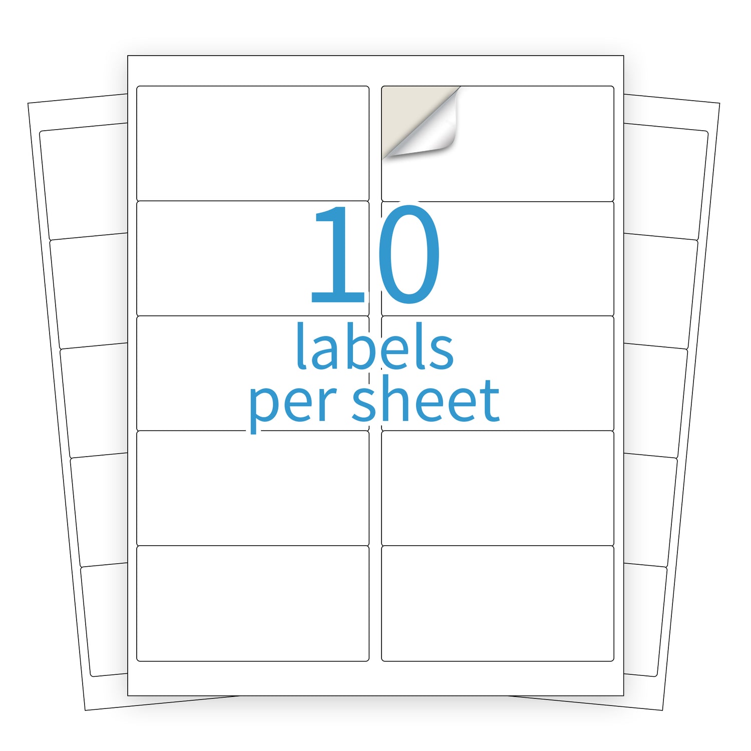 10 UP - Shipping Address Labels - 2" x 4" - KKBESTPACK