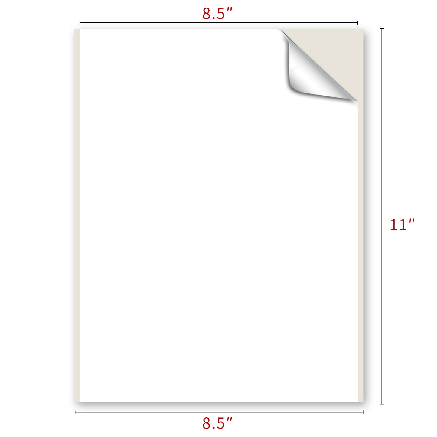 8.5 x 11 Inch Full Sheet Shipping Labels - Self Adhesive Mailing Labels for Packages (for Laser & Inkjet Printers) - KKBESTPACK