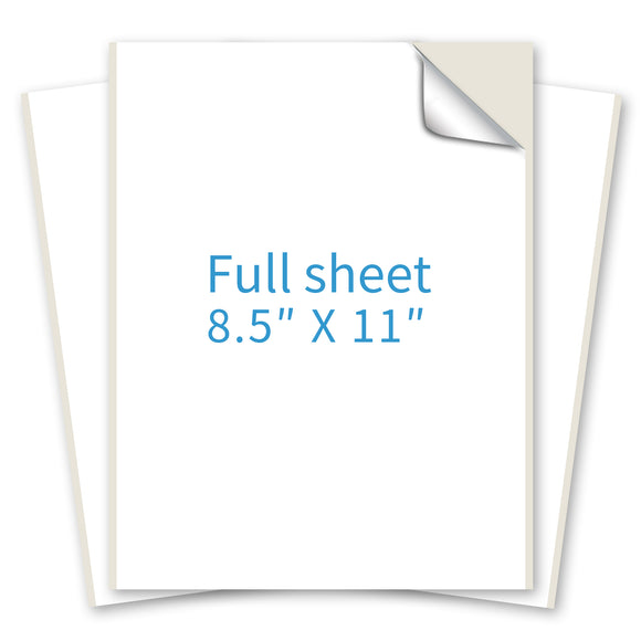 8.5 x 11 Inch Full Sheet Shipping Labels - Self Adhesive Mailing Labels for Packages (for Laser & Inkjet Printers) - KKBESTPACK