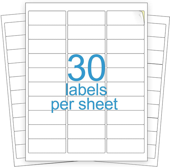 30 Up Shipping Address Labels – 1” x 2-5/8” Self-Adhesive Barcode FNSKU Stickers (For Inkjet and Laser Printer) - KKBESTPACK
