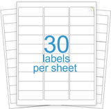 30 Up Shipping Address Labels – 1” x 2-5/8” Self-Adhesive Barcode FNSKU Stickers (For Inkjet and Laser Printer) - KKBESTPACK