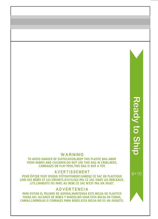 8" x 10“ Clear Poly Bags with Suffocation Warning –  Transparent Plastic Bags for Packaging - KKBESTPACK