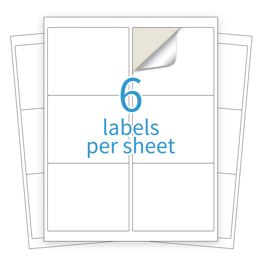 6 UP FBA Labels 3-1/3" x 4"  Shipping Labels - KKBESTPACK
