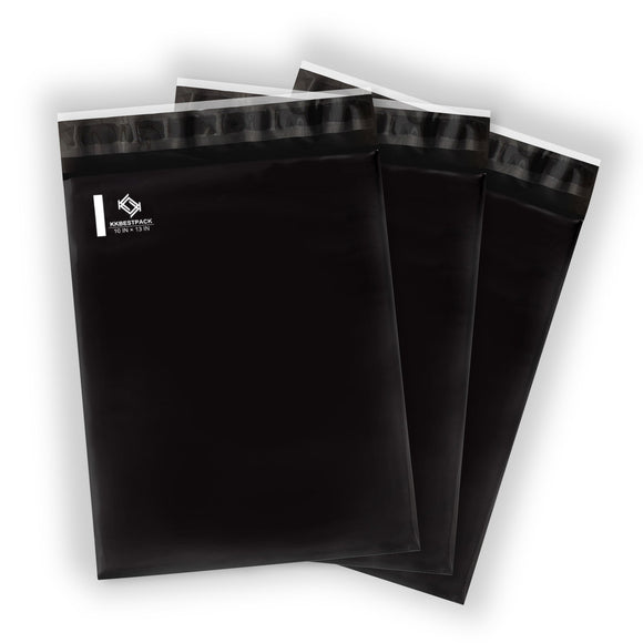 12 x 15.5 Poly Mailers Shipping Envelopes (Black) - KKBESTPACK